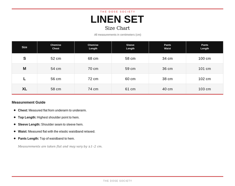 Size guide