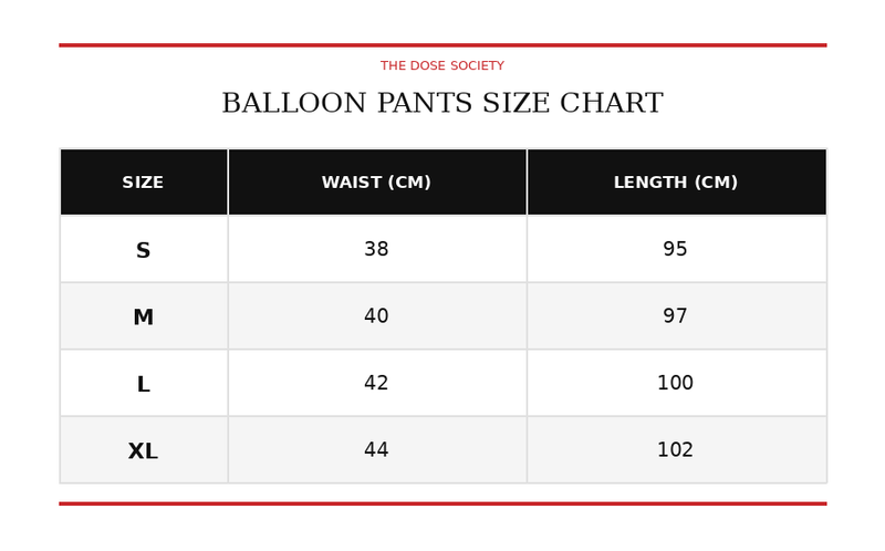 Size guide